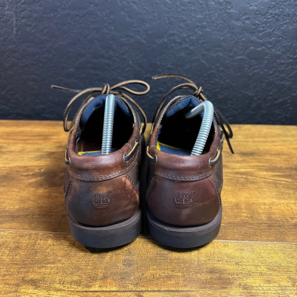 Timberland 71024 Brown Genuine Leather Boat Shoes Mens 8M
